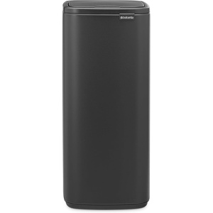 image:imageBrabantia Bo Touch Top 8 Gallon Square Trash Can  Mineral Infinite Gray  SoftTouch Kitchen Trash Can Removable Inner Bucket NonSlip Base  Sample Trash Bags IncludedMineral Infinite Gray