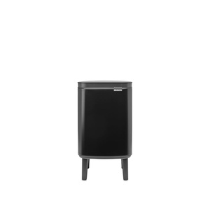 image:imageBrabantia Bo XS Lift Open Trash Can with Raised Legs  11 Gal  4L  Matt Black  Free Standing Bedroom Bathroom Nursery Trash Can Removable Inner Bucket NonSlip Feet   Trash Bags