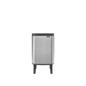 image:imageBrabantia Bo XS Lift Open Trash Can with Raised Legs  11 Gal  4L  Matt Steel FPP  Free Standing Bedroom Bathroom Nursery Trash Can Removable Inner Bucket NonSlip Feet   Trash Bags
