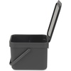 image:imageBrabantia Sort amp Go Food Waste Bin 16 Gallons 6LGray SpaceEfficient Plastic Recycling Bin with Handle Removable and StayOpen Lid Easy to Clean Kitchen Compost Caddy without Nooks and RimsGray