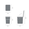 image:imageBrabantia Sort amp Go Recycle Bin 08 Gallon3L Soft Beige SpaceEfficient Recycle Container with Handle Kitchen Garbage Can with Removable StayOpen Lid EasytoClean Trash Can for KitchenSoft Beige