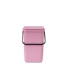 image:imageBrabantia Sort amp Go Recycle Bin 08 Gallon3L Soft Beige SpaceEfficient Recycle Container with Handle Kitchen Garbage Can with Removable StayOpen Lid EasytoClean Trash Can for KitchenLilac Pink