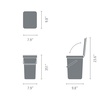 image:imageBrabantia Sort amp Go Recycle Bin 08 Gallon3L Soft Beige SpaceEfficient Recycle Container with Handle Kitchen Garbage Can with Removable StayOpen Lid EasytoClean Trash Can for KitchenLilac Pink