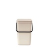 image:imageBrabantia Sort amp Go Recycle Bin 08 Gallon3L Soft Beige SpaceEfficient Recycle Container with Handle Kitchen Garbage Can with Removable StayOpen Lid EasytoClean Trash Can for KitchenSoft Beige