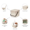 image:imageBrabantia Sort amp Go Recycle Bin 08 Gallon3L Soft Beige SpaceEfficient Recycle Container with Handle Kitchen Garbage Can with Removable StayOpen Lid EasytoClean Trash Can for KitchenSoft Beige