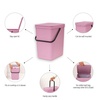 image:imageBrabantia Sort amp Go Recycle Bin 08 Gallon3L Soft Beige SpaceEfficient Recycle Container with Handle Kitchen Garbage Can with Removable StayOpen Lid EasytoClean Trash Can for KitchenLilac Pink