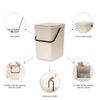 image:imageBrabantia Sort amp Go Recycle Bin 08 Gallon3L Soft Beige SpaceEfficient Recycle Container with Handle Kitchen Garbage Can with Removable StayOpen Lid EasytoClean Trash Can for KitchenSoft Beige