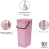 image:imageBrabantia Sort amp Go Recycle Bin 106 Gallon40L Lilac Pink SpaceEfficient Recycle Container with Handle Kitchen Garbage Can with Removable StayOpen Lid EasytoClean Trash Can for Kitchen