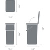 image:imageBrabantia Sort amp Go Recycle Bin 106 Gallon40L Soft Beige SpaceEfficient Recycle Container with Handle Kitchen Garbage Can with Removable StayOpen Lid EasytoClean Trash Can for Kitchen
