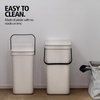 image:imageBrabantia Sort amp Go Recycle Bin 32 Gallon12L Soft Beige SpaceEfficient Recycle Container with Handle Kitchen Garbage Can with Removable StayOpen Lid EasytoClean Trash Can for Kitchen