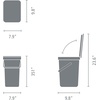 image:imageBrabantia Sort amp Go Recycle Bin 32 Gallon12L Soft Beige SpaceEfficient Recycle Container with Handle Kitchen Garbage Can with Removable StayOpen Lid EasytoClean Trash Can for Kitchen