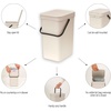 image:imageBrabantia Sort amp Go Recycle Bin 32 Gallon12L Soft Beige SpaceEfficient Recycle Container with Handle Kitchen Garbage Can with Removable StayOpen Lid EasytoClean Trash Can for Kitchen