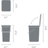 image:imageBrabantia Sort amp Go Recycle Bin 42 Gallon16L Lilac Pink SpaceEfficient Recycle Container with Handle Kitchen Garbage Can with Removable StayOpen Lid EasytoClean Trash Can for Kitchen