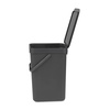 image:imageBrabantia Sort amp Go Recycling Trash Can 32 Gallons 12LGray SpaceEfficient Plastic Garbage Can with Handle Removable and StayOpen Lid Easy to Clean Kitchen Bin Without Nooks and RimsGray
