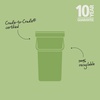 image:imageBrabantia Sort amp Go Recycling Trash Can 32 Gallons 12LGray SpaceEfficient Plastic Garbage Can with Handle Removable and StayOpen Lid Easy to Clean Kitchen Bin Without Nooks and RimsGray