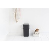 image:imageBrabantia Sort amp Go Recycling Trash Can 32 Gallons 12LGray SpaceEfficient Plastic Garbage Can with Handle Removable and StayOpen Lid Easy to Clean Kitchen Bin Without Nooks and RimsGray