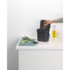image:imageBrabantia Sort amp Go Waste Trash Can 08 Gallons 3LGray SpaceEfficient Plastic Recycling Bin with Handle Removable and StayOpen Lid Easy to Clean Kitchen Compost Caddy Without Nooks and Rims
