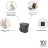 image:imageBrabantia Sort amp Go Waste Trash Can 08 Gallons 3LGray SpaceEfficient Plastic Recycling Bin with Handle Removable and StayOpen Lid Easy to Clean Kitchen Compost Caddy Without Nooks and Rims