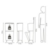 image:imageBrabantia SortUp Hi Recycling Bin with Raised Legs  2 Removable Compartments  53  66 Gal  Dark Gray  Slim amp Tall Kitchen Trash Can Garbage Can with SoftClose LidSoft Beige