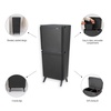 image:imageBrabantia SortUp Hi Recycling Bin with Raised Legs  2 Removable Compartments  53  66 Gal  Dark Gray  Slim amp Tall Kitchen Trash Can Garbage Can with SoftClose LidDark Gray