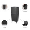 image:imageBrabantia SortUp Hi Recycling Bin with Raised Legs  2 Removable Compartments  53  66 Gal  Dark Gray  Slim amp Tall Kitchen Trash Can Garbage Can with SoftClose LidDark Gray