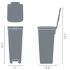 image:imageBrabantia StepUp Pedal Bin 106 Gallon40L Soft Beige Pack of 4 SoftClose StepOn Trash Can with Label Display and Lifting Handle Versatile Kitchen Garbage Can with Trash Bag Pack Included