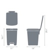 image:imageBrabantia StepUp Pedal Bin 66 gallon25L Soft Beige Pack of 4 SoftClose Step on Trash Can with Lifting Handle Versatile Kitchen Garbage Can with Trash Bags for Waste and Recycling