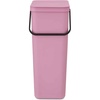 image:imageBrabantia Sort amp Go Recycle Bin 106 Gallon40L Lilac Pink SpaceEfficient Recycle Container with Handle Kitchen Garbage Can with Removable StayOpen Lid EasytoClean Trash Can for Kitchen