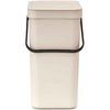 image:imageBrabantia Sort amp Go Recycle Bin 32 Gallon12L Soft Beige SpaceEfficient Recycle Container with Handle Kitchen Garbage Can with Removable StayOpen Lid EasytoClean Trash Can for Kitchen