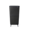 image:imageBrabantia SortUp Hi Recycling Bin with Raised Legs  2 Removable Compartments  53  66 Gal  Dark Gray  Slim amp Tall Kitchen Trash Can Garbage Can with SoftClose LidDark Gray