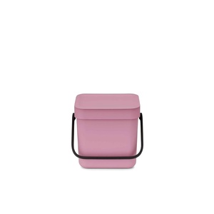 image:imageBrabantia Sort amp Go Recycle Bin 08 Gallon3L Soft Beige SpaceEfficient Recycle Container with Handle Kitchen Garbage Can with Removable StayOpen Lid EasytoClean Trash Can for KitchenLilac Pink