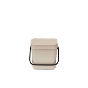 image:imageBrabantia Sort amp Go Recycle Bin 08 Gallon3L Soft Beige SpaceEfficient Recycle Container with Handle Kitchen Garbage Can with Removable StayOpen Lid EasytoClean Trash Can for KitchenSoft Beige
