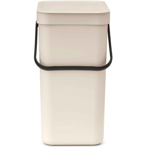 image:imageBrabantia Sort amp Go Recycle Bin 32 Gallon12L Soft Beige SpaceEfficient Recycle Container with Handle Kitchen Garbage Can with Removable StayOpen Lid EasytoClean Trash Can for Kitchen