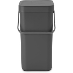 image:imageBrabantia Sort amp Go Recycling Trash Can 32 Gallons 12LGray SpaceEfficient Plastic Garbage Can with Handle Removable and StayOpen Lid Easy to Clean Kitchen Bin Without Nooks and RimsGray